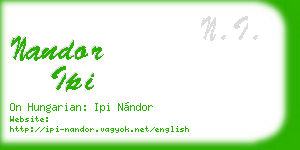 nandor ipi business card